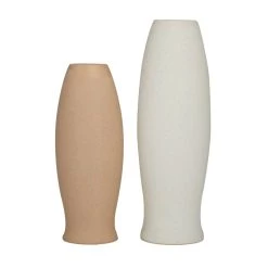 Flash Sale 🧨 Set of 2 Multi Stoneware Contemporary Vase, 15" x 5" x 5" by Ivory and Iris ⭐ -Cheap Ivory and Iris Store D490002S 6