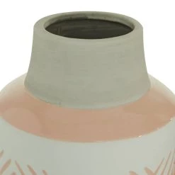Coupon ✔️ Set of 2 White Stoneware Farmhouse Vase, 7.5", 9.75" by Ivory and Iris 😉 -Cheap Ivory and Iris Store D490003S 5