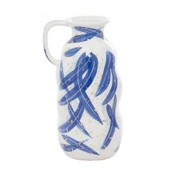 Top 10 ⭐ Blue Ceramic Contemporary Vase, 7" x 13" by Ivory and Iris ❤️
