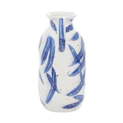 Top 10 ⭐ Blue Ceramic Contemporary Vase, 7" x 13" by Ivory and Iris ❤️ -Cheap Ivory and Iris Store D490004S 7