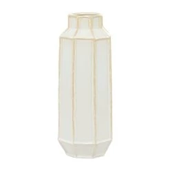 Cheapest π― White Ceramic Modern Vase, 7" x 17" by Ivory and Iris π