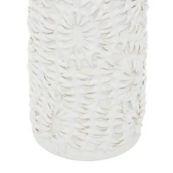 Hot Sale ⭐ White Ceramic Contemporary Vase, 21" x 6" x 6" by Ivory and Iris 🎉 -Cheap Ivory and Iris Store D490007S 3