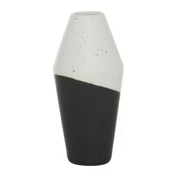 Promo 🔔 Black Ceramic Contemporary Vase, 12" x 6" x 6" by Ivory and Iris ✨