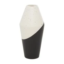 Promo 🔔 Black Ceramic Contemporary Vase, 12" x 6" x 6" by Ivory and Iris ✨ -Cheap Ivory and Iris Store D490008S 3