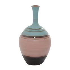 Hot Sale 🛒 Pink Ceramic Contemporary Vase 18" x 10" x 10" by Ivory and Iris ❤️