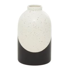 Hot Sale ⭐ Black Ceramic Contemporary Vase, 10" x 6" x 6" by Ivory and Iris 😉 -Cheap Ivory and Iris Store D490011S 3