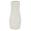 New ❤️ White Ceramic Modern Vase, 16" x 7" x 7" by Ivory and Iris 🧨