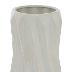 New ❤️ White Ceramic Modern Vase, 16" x 7" x 7" by Ivory and Iris 🧨 9 New ❤️ White Ceramic Modern Vase, 16" x 7" x 7" by Ivory and Iris 🧨 -Cheap Ivory and Iris Store D490023S 4