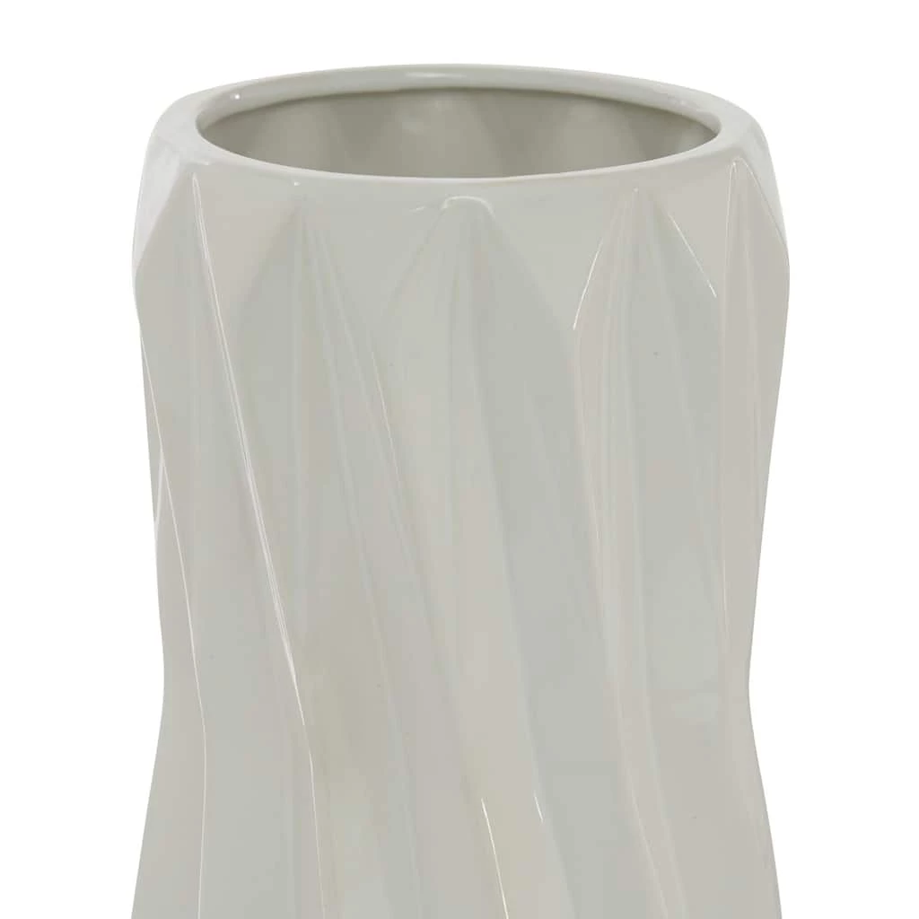 New ❤️ White Ceramic Modern Vase, 16" x 7" x 7" by Ivory and Iris 🧨 4 New ❤️ White Ceramic Modern Vase, 16" x 7" x 7" by Ivory and Iris 🧨 - Image 4