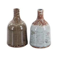 Flash Sale 🔥 Set of 2 Brown Dolomite Vintage Vase, 6" x 10" by Ivory and Iris 🧨 -Cheap Ivory and Iris Store D490024S 4