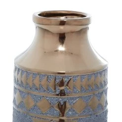 Best Sale ⌛ Gold Porcelain Contemporary Vase 18" x 8" x 8" by Ivory and Iris 👏 -Cheap Ivory and Iris Store D490026S 3