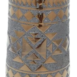 Best Sale ⌛ Gold Porcelain Contemporary Vase 18" x 8" x 8" by Ivory and Iris 👏 -Cheap Ivory and Iris Store D490026S 4