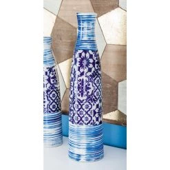 Budget π Blue Ceramic Coastal Vase, 23" x 6" x 6" by Ivory and Iris π 9 Budget π Blue Ceramic Coastal Vase, 23" x 6" x 6" by Ivory and Iris π -Cheap Ivory and Iris Store D490033S 5
