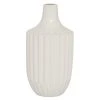 Hot Sale ❤️ White Ceramic Modern Vase, 13" x 6" x 6" by Ivory and Iris 👏