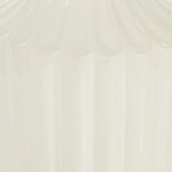 Hot Sale ❤️ White Ceramic Modern Vase, 13" x 6" x 6" by Ivory and Iris 👏 -Cheap Ivory and Iris Store D490036S 4