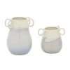 Buy 👍 Set of 2 White Ceramic Farmhouse Vase, 12" x 10" x 9" by Ivory and Iris 🛒