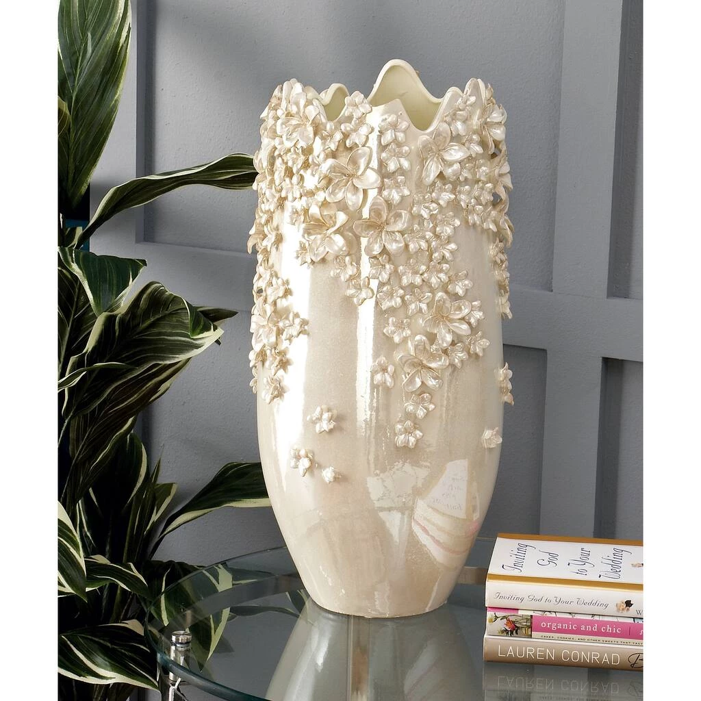 Brand new π Cream Ceramic Farmhouse Vase, 16" x 9" x 9" by Ivory and Iris β 9 Brand new π Cream Ceramic Farmhouse Vase, 16" x 9" x 9" by Ivory and Iris β - Image 9