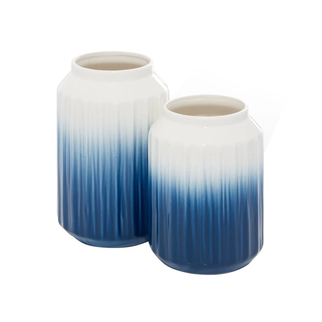 Deals ✔️ Set of 2 Blue Dolomite Coastal Vase, 11", 9" by Ivory and Iris ⭐ 2 Deals ✔️ Set of 2 Blue Dolomite Coastal Vase, 11", 9" by Ivory and Iris ⭐ - Image 2