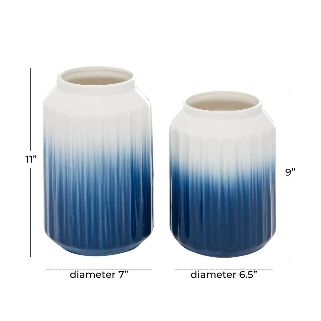Deals ✔️ Set of 2 Blue Dolomite Coastal Vase, 11", 9" by Ivory and Iris ⭐ 6 Deals ✔️ Set of 2 Blue Dolomite Coastal Vase, 11", 9" by Ivory and Iris ⭐ - Image 6