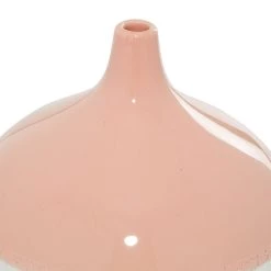 Cheapest 🎁 Pink Ceramic Modern Vase, 10" x 9" x 9" by Ivory and Iris ❤️ -Cheap Ivory and Iris Store D490048S 3