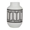 Buy ⌛ White Porcelain Transitional Vase, 12" x 7" x 7" by Ivory and Iris ✔️