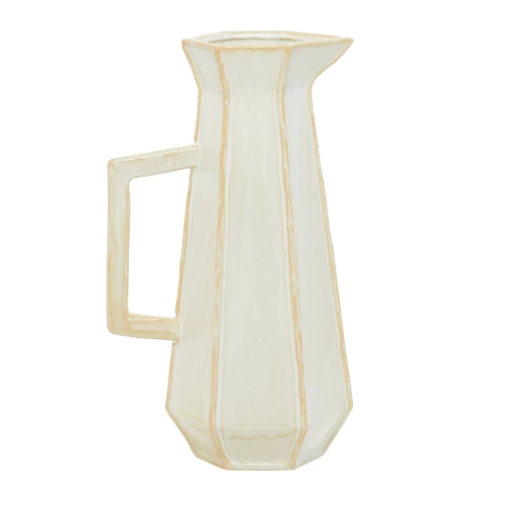 Budget π White Ceramic Modern Vase, 9" x 14" by Ivory and Iris β 2 Budget π White Ceramic Modern Vase, 9" x 14" by Ivory and Iris β - Image 2