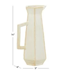 Budget π White Ceramic Modern Vase, 9" x 14" by Ivory and Iris β 10 Budget π White Ceramic Modern Vase, 9" x 14" by Ivory and Iris β -Cheap Ivory and Iris Store D490059S 5