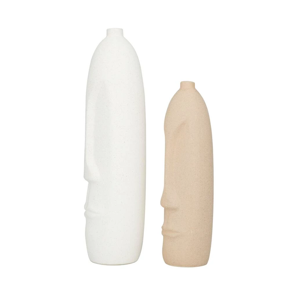 Buy π Set of 2 Beige Stoneware Contemporary Vase, 19" x 5" x 5" by Ivory and Iris π 2 Buy π Set of 2 Beige Stoneware Contemporary Vase, 19" x 5" x 5" by Ivory and Iris π - Image 2