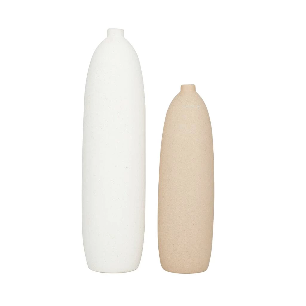 Buy π Set of 2 Beige Stoneware Contemporary Vase, 19" x 5" x 5" by Ivory and Iris π 5 Buy π Set of 2 Beige Stoneware Contemporary Vase, 19" x 5" x 5" by Ivory and Iris π - Image 5