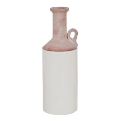 Best deal ❤️ White Ceramic Farmhouse Vase, 15" x 5" x 5" by Ivory and Iris 🌟