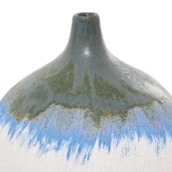 Buy ✨ White Ceramic Contemporary Vase, 10" x 9" x 9" by Ivory and Iris 🎉 -Cheap Ivory and Iris Store D490075S 3