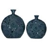 Wholesale ⌛ Set of 2 Blue Stoneware Eclectic Vase, 16", 13" by Ivory and Iris ❤️