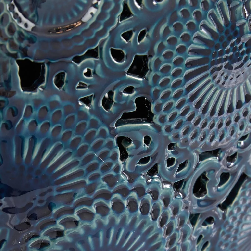 Wholesale ⌛ Set of 2 Blue Stoneware Eclectic Vase, 16", 13" by Ivory and Iris ❤️ 5 Wholesale ⌛ Set of 2 Blue Stoneware Eclectic Vase, 16", 13" by Ivory and Iris ❤️ - Image 5