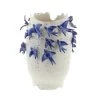 Best deal 👏 White Ceramic Coastal Vase, 12" x 9" x 9" by Ivory and Iris ⭐