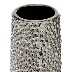Cheapest ✔️ Silver Ceramic Glam Vase, 26" x 7" x 7" by Ivory and Iris 😉 -Cheap Ivory and Iris Store D490083S 3