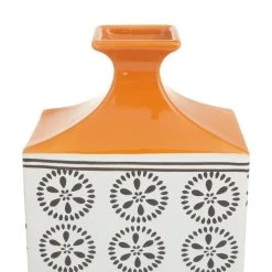 Best reviews of 🔥 White Stoneware Transitional Vase, 17" x 9" x 7" by Ivory and Iris ⭐ -Cheap Ivory and Iris Store D490084S 3