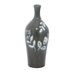 Buy 🎁 Black Ceramic Modern Vase, 12" x 5" x 5" by Ivory and Iris ✨ -Cheap Ivory and Iris Store D490085S 3