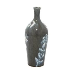 Buy 🎁 Black Ceramic Modern Vase, 12" x 5" x 5" by Ivory and Iris ✨ -Cheap Ivory and Iris Store D490085S 7