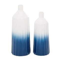 Best deal 🧨 Set of 2 Blue Dolomite Coastal Vase, 16", 14" by Ivory and Iris 👏