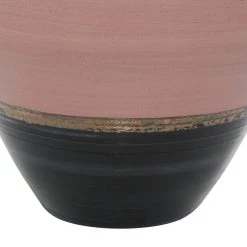 Promo 🎁 Pink Ceramic Contemporary Vase 15" x 9" x 9" by Ivory and Iris 🔥 -Cheap Ivory and Iris Store D490091S 5