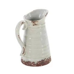 Wholesale 🔥 Set of 2 Light Brown Dolomite Vintage Vase, 7" x 10" by Ivory and Iris 💯 -Cheap Ivory and Iris Store D490092S 4