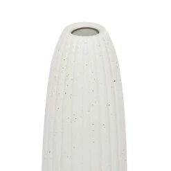 Best reviews of 💯 White Ceramic Contemporary Vase, 18" x 5" x 5" by Ivory and Iris 🎁 -Cheap Ivory and Iris Store D490093S 4