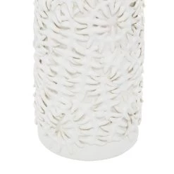 Best Pirce 🔥 White Ceramic Contemporary Vase, 17" x 6" x 6" by Ivory and Iris 🔔 -Cheap Ivory and Iris Store D490096S 4