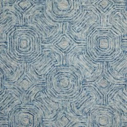 Brand new 🥰 Blue Wool Modern Hand Hooked Rug by Ivory and Iris 😉 -Cheap Ivory and Iris Store D491334S 3