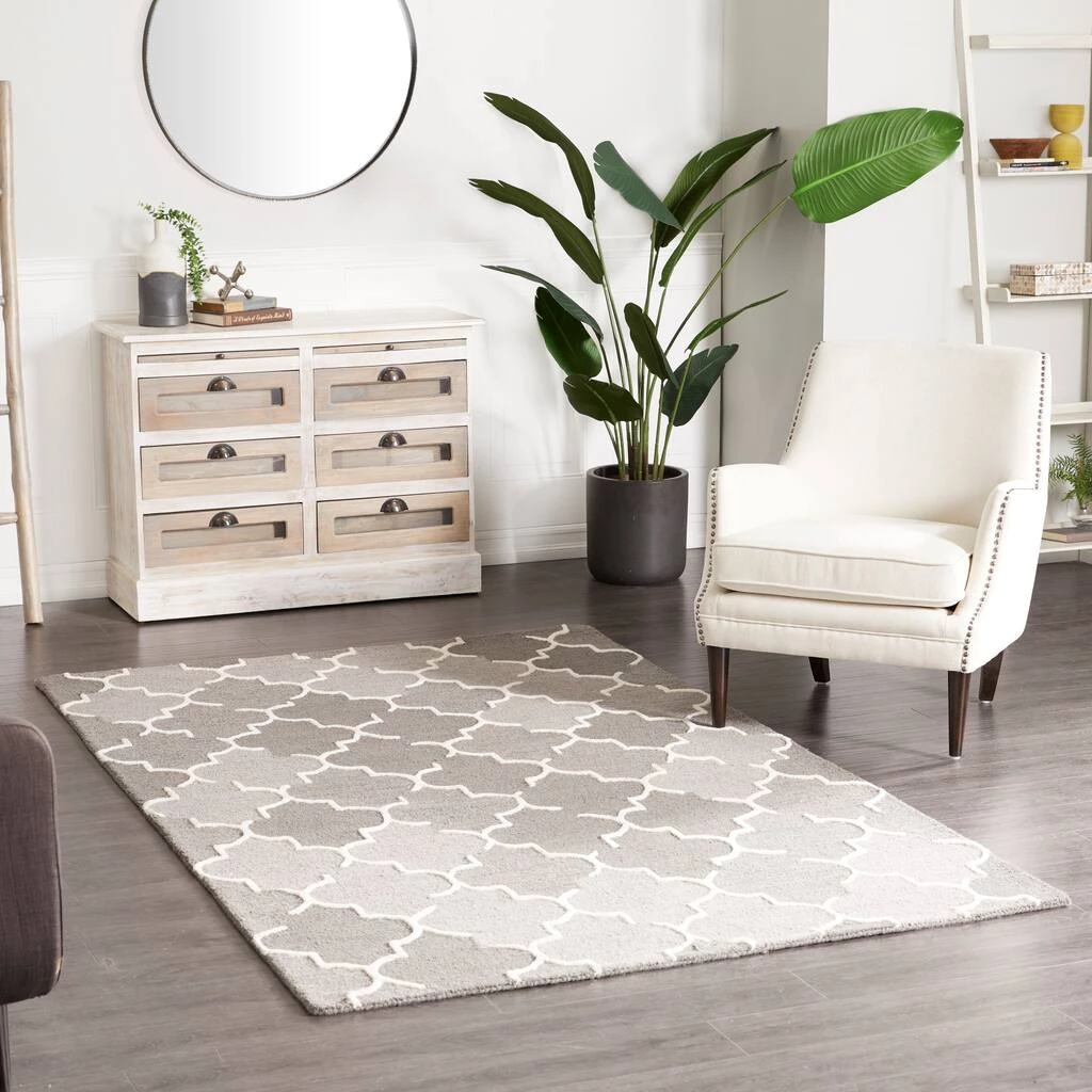 Top 10 ❤️ Gray Wool Modern Hand Hooked Rug by Ivory and Iris ❤️ 6 Top 10 ❤️ Gray Wool Modern Hand Hooked Rug by Ivory and Iris ❤️ - Image 6