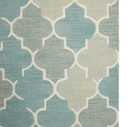 Discount 😀 Blue Wool Modern Hand Hooked Rug by Ivory and Iris 🛒 -Cheap Ivory and Iris Store D491346S 3