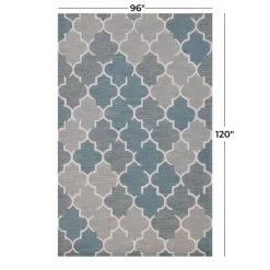 Discount 😀 Blue Wool Modern Hand Hooked Rug by Ivory and Iris 🛒 -Cheap Ivory and Iris Store D491346S 5