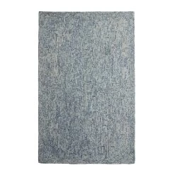 Hot Sale 👍 Blue Wool Modern Hand Hooked Rug by Ivory and Iris 😉