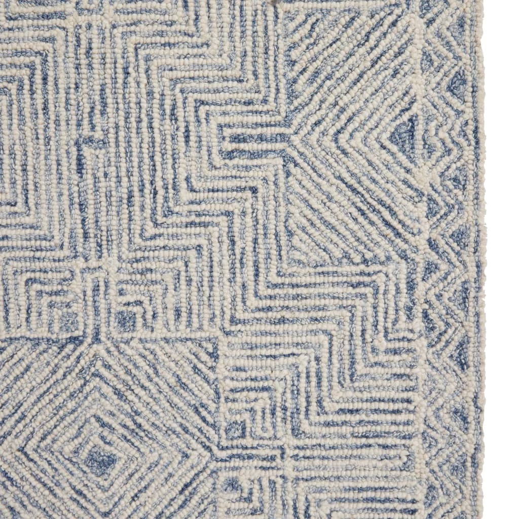 Best reviews of π Blue Wool Modern Hand Hooked Rug by Ivory and Iris π 3 Best reviews of π Blue Wool Modern Hand Hooked Rug by Ivory and Iris π - Image 3