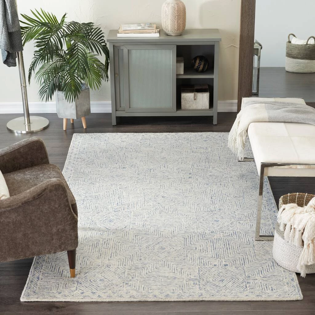 Best reviews of π Blue Wool Modern Hand Hooked Rug by Ivory and Iris π 2 Best reviews of π Blue Wool Modern Hand Hooked Rug by Ivory and Iris π - Image 2